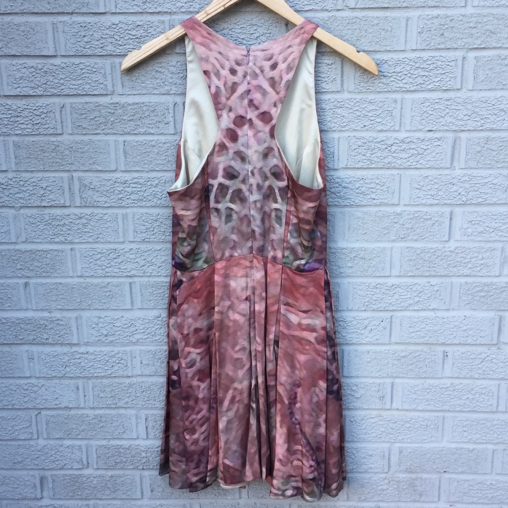 Joy Cioci Brooke Pink Print Silk Dress - Picture 6 of 8